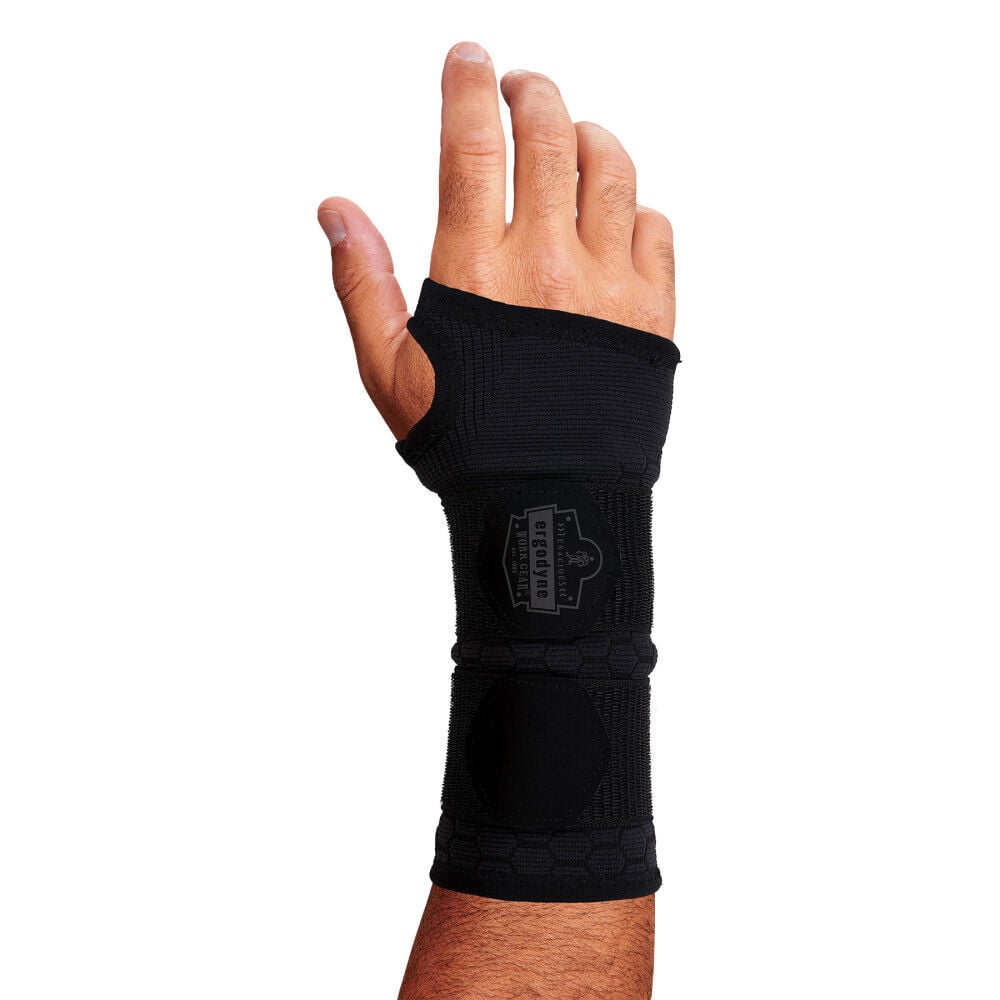 Ergodyne ProFlex 685 Black Wrist Support Sleeve Double Strap Size Small – 16616