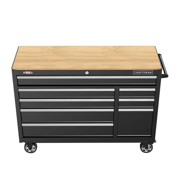 CRAFTSMAN S2000 Series 52 Inch Wide 8-Drawer Steel Rolling Workstation, Black, large image number 9