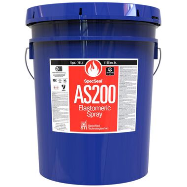 Specified Technologies Inc SpecSeal - AS Elastomeric Spray - 5 Gallon Pail 1155 Cu In (19.0 L) - Red Color - AS205R