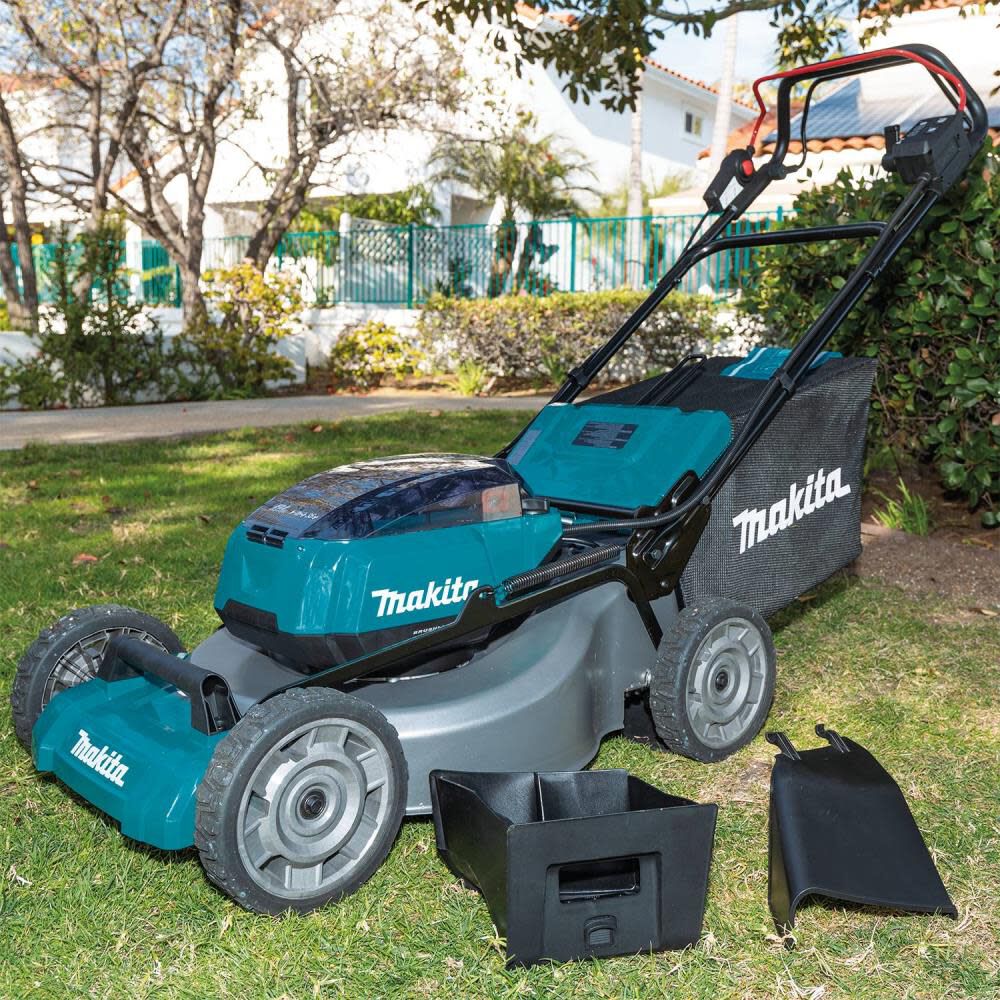 Makita battery powered on sale lawn mower review