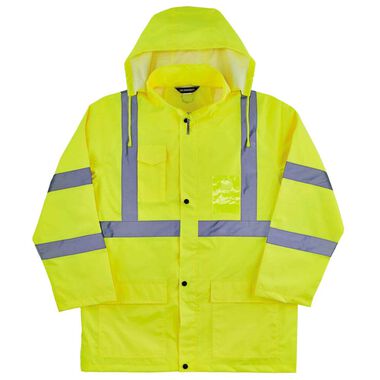 Ergodyne GloWear 8366 Lightweight Hi Vis Rain Jacket Lime Large