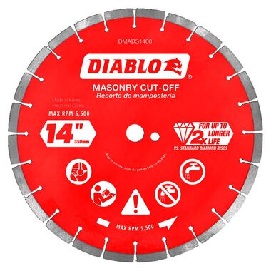Diablo Tools 14in Diamond Segmented Cut-Off Discs for Masonry