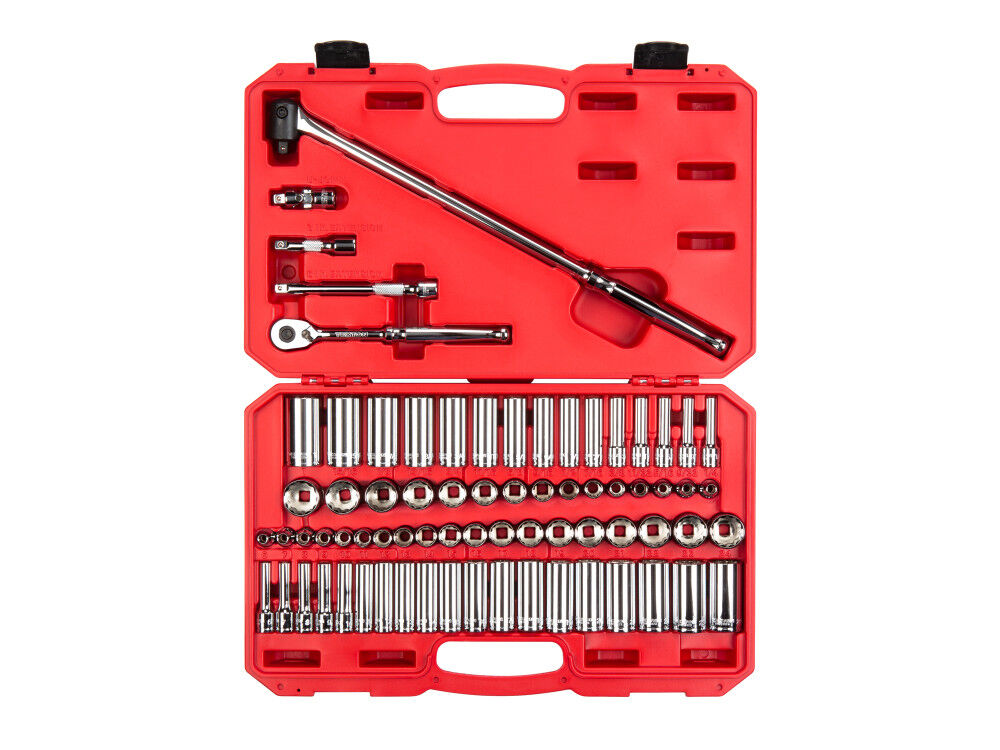 Tekton 3/8 Inch 12 Point Socket and Ratchet Set, (1/4-1 Inch, 6-24 mm), large image number 2