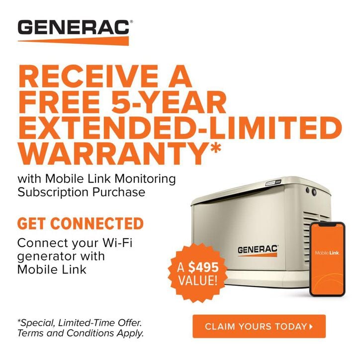 Generac Guardian Series 22,000 Watt (22kw) Dual Fuel 50-State Air-Cooled Home Standby Generator with 200-Amp Whole Home Transfer Switch, large image number 9