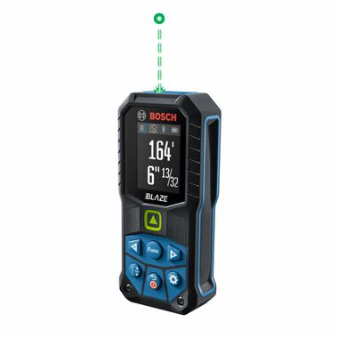 Bosch BLAZE Connected Green Beam Laser Distance Measurer 165'