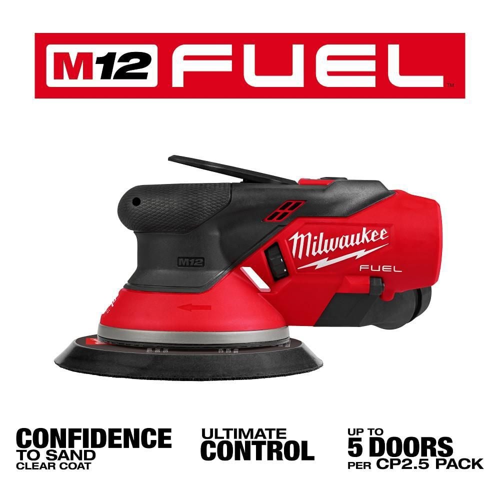 Milwaukee M12 FUEL 6 Inch Random Orbital Sander, 3/32 Inch (Bare Tool), large image number 3