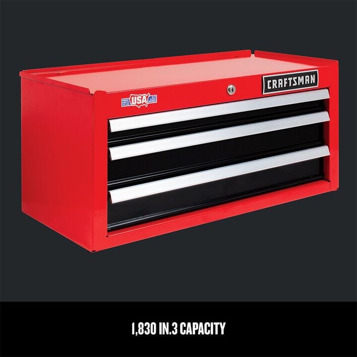 CRAFTSMAN 26 Inch 3-Drawer Intermediate Tool Chest, Red (2000 Series), large image number 1