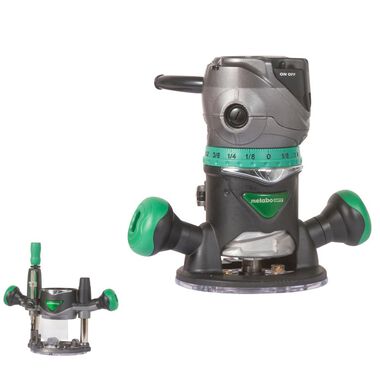 Metabo HPT 2-1/4 Peak HP Variable Speed Fixed/Plunge Base Router Kit | KM12VC