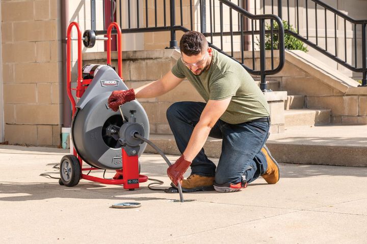 Ridgid K-750 Drum Machine with One Pair of Gloves, AUTOFEED, Standard 5/8 Inch ToolSet, & C-27, 75 Ft. x 5/8 Inch Cable, large image number 4