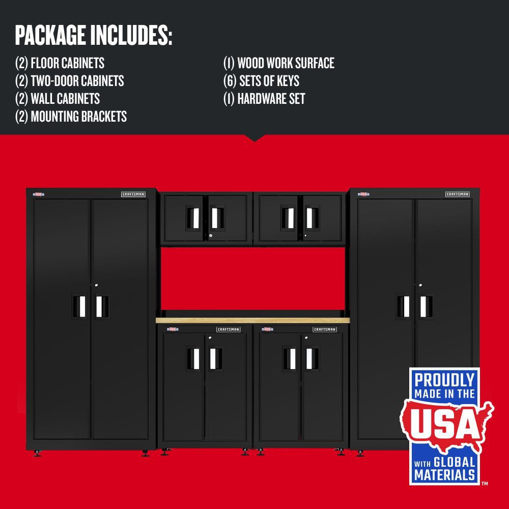 CRAFTSMAN 126 Inch Wide Welded Metal Storage Suite with Cabinet Storage, 7 Piece, large image number 4