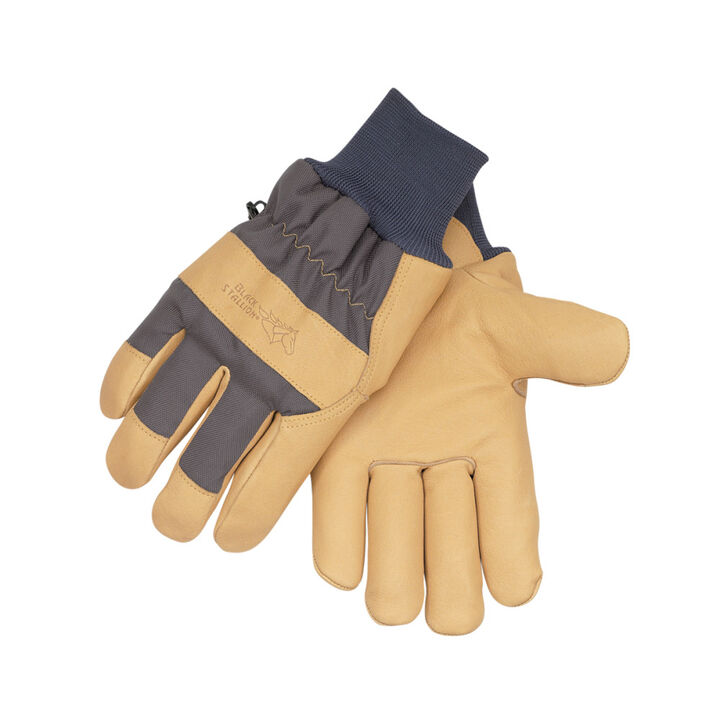 Black Stallion Grain Pigskin Winter Gloves Large with ImpactNylon, large image number 1