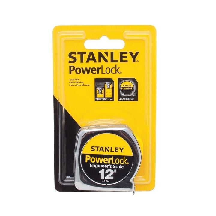 Stanley Powerlock Decimal Tape Rule Tape Measure 1/2 Inch x 12 Ft., large image number 3