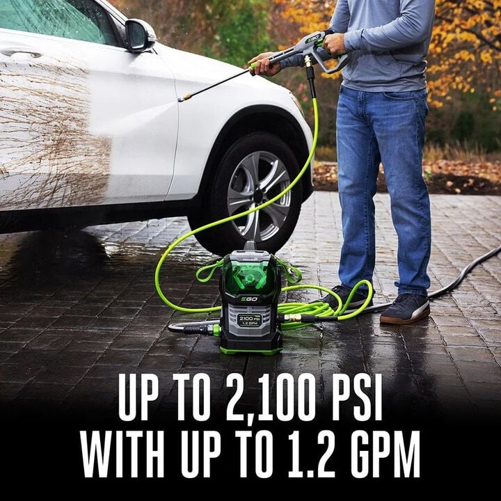 EGO POWER+ 2100 PSI 1.2 GPM Battery Powered Cold Water Pressure Washer with 4 Spray Nozzles 6.0Ah Kit, large image number 6