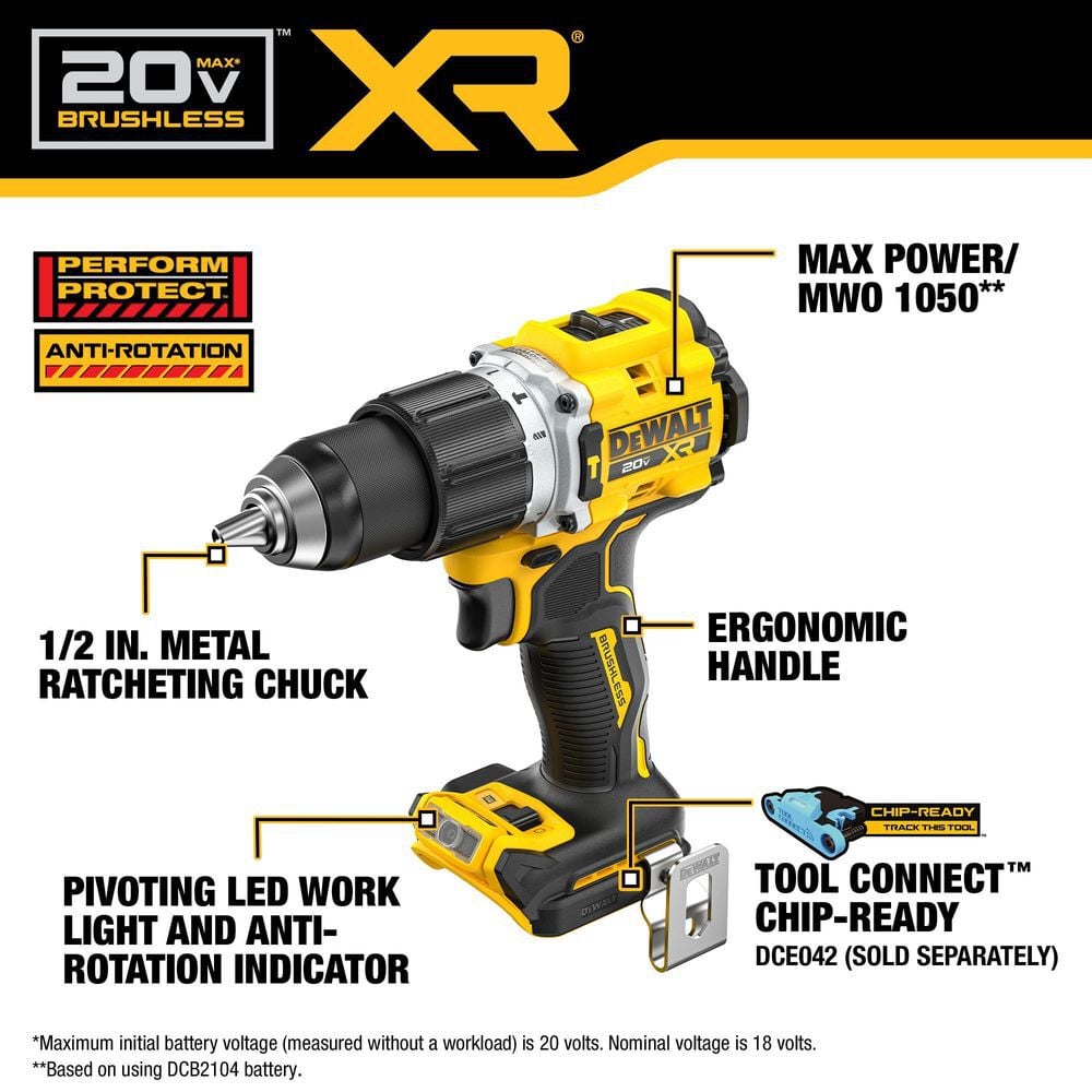 DEWALT 20V MAX XR 2-Tool Combo Kit with POWERPACK Batteries, large image number 3