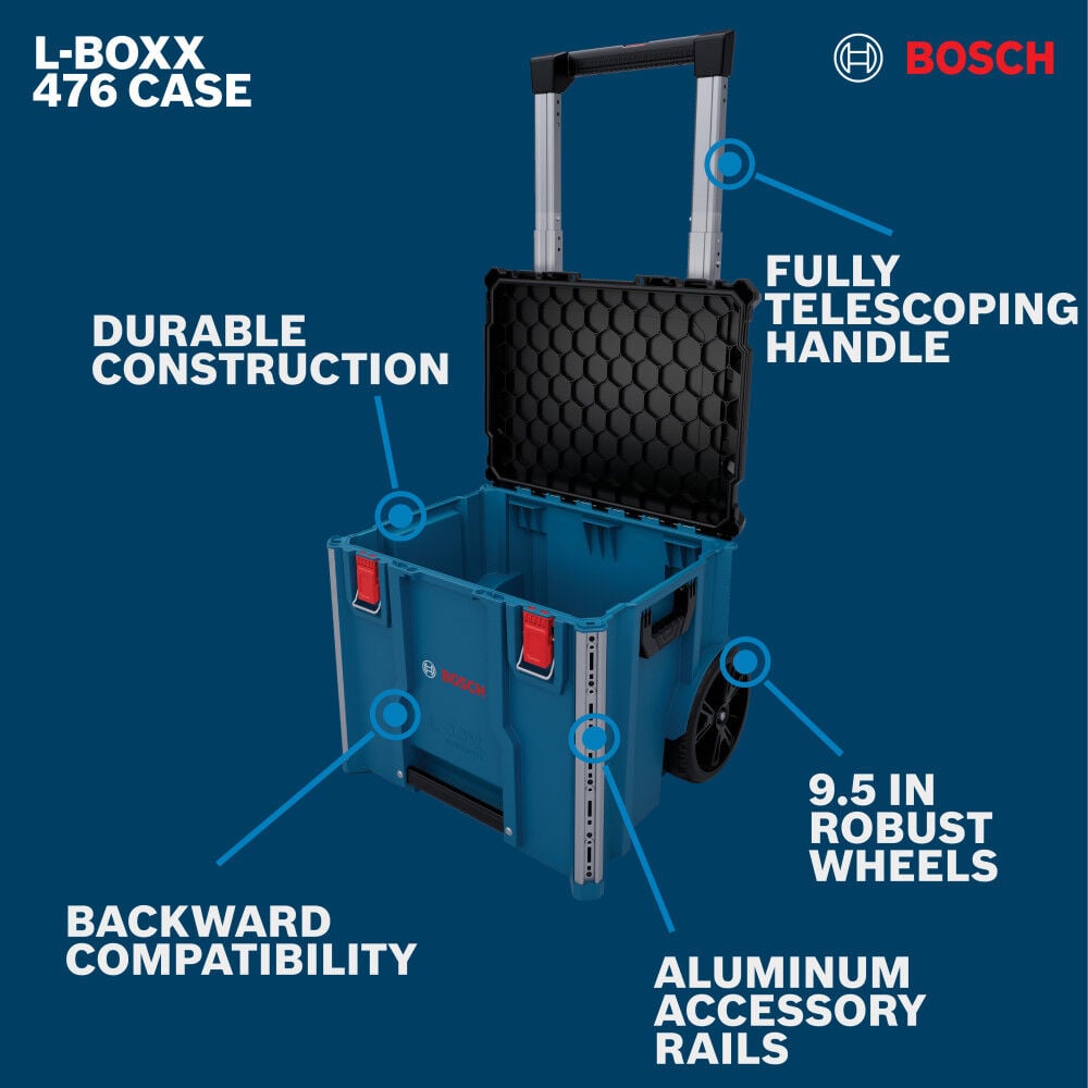 Bosch L-Boxx Contractor Rolling Tool Box, large image number 2
