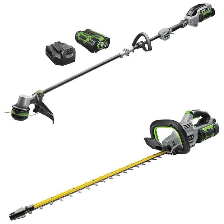 EGO Power+ Brushless Hedge Trimmer Kit and String Trimmer Kit Reconditioned Bundle