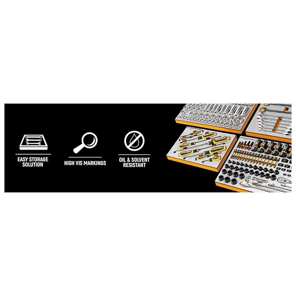 GEARWRENCH 89 Piece 1/4 Inch Metric and 68 Piece 1/4 Inch SAE Socket Set Bundle with Tray, large image number 19