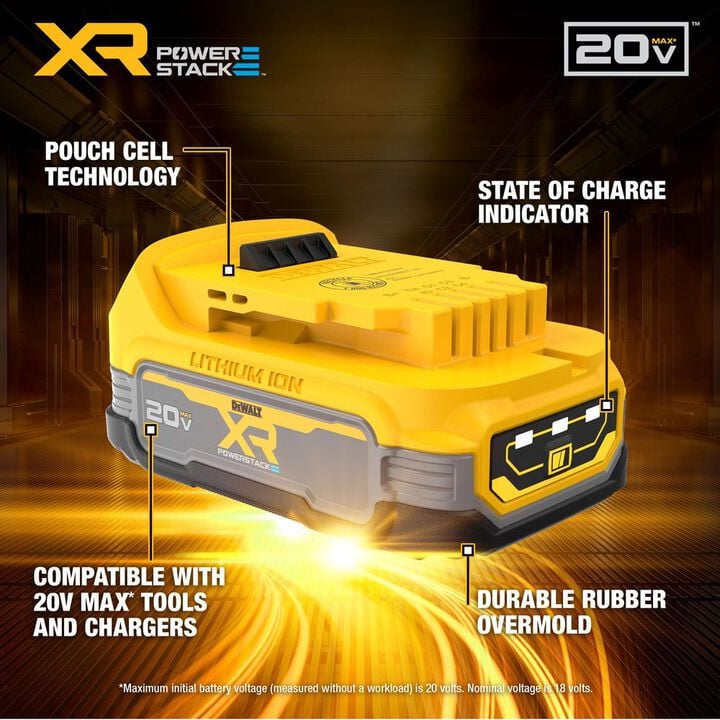 DEWALT POWERSTACK 20V MAX Compact Battery Charger Starter Kit, large image number 5