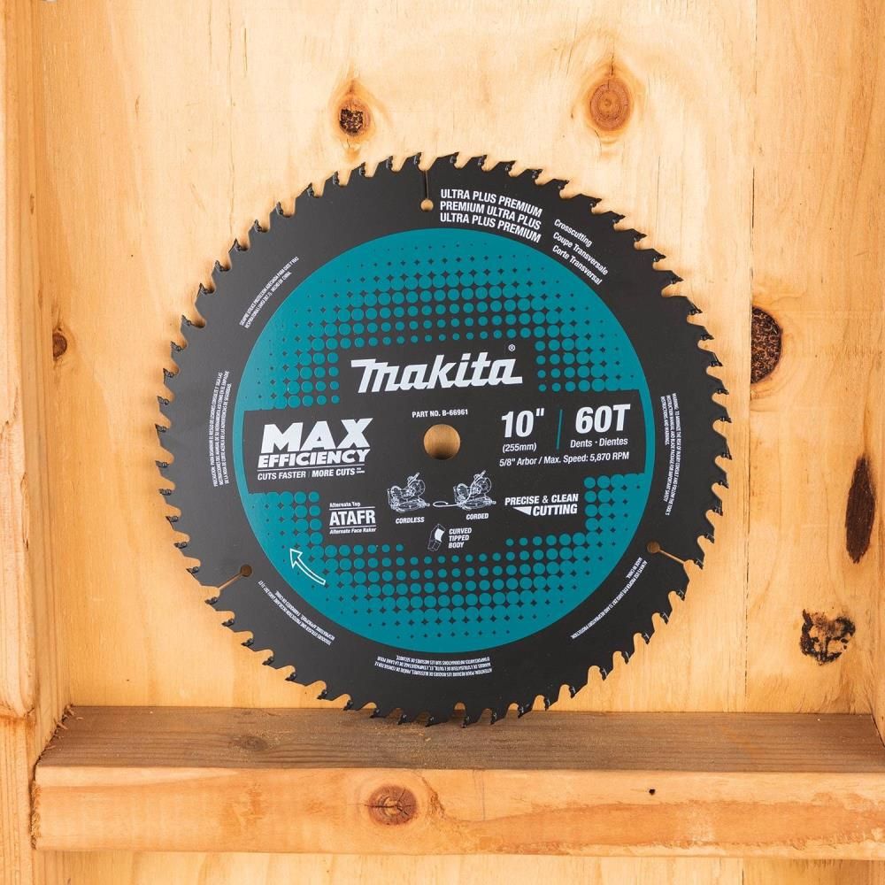 Makita 10in 60T Carbide-Tipped Max Efficiency Miter Saw Blade, large image number 13