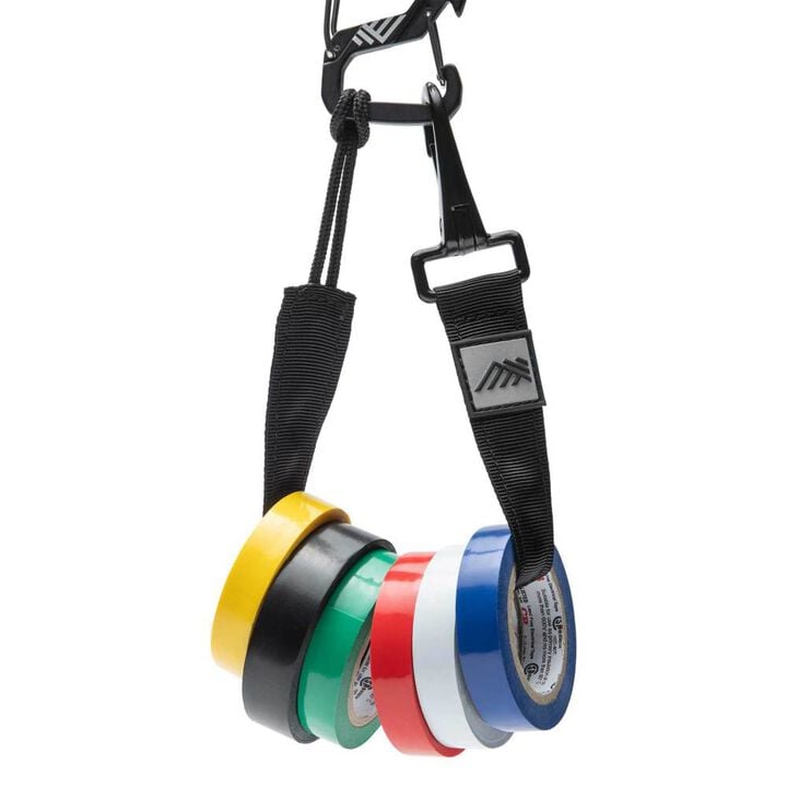 Diamondback Toolbelts Tape Loop with Sturdy Metal Clip, Black, large image number 1