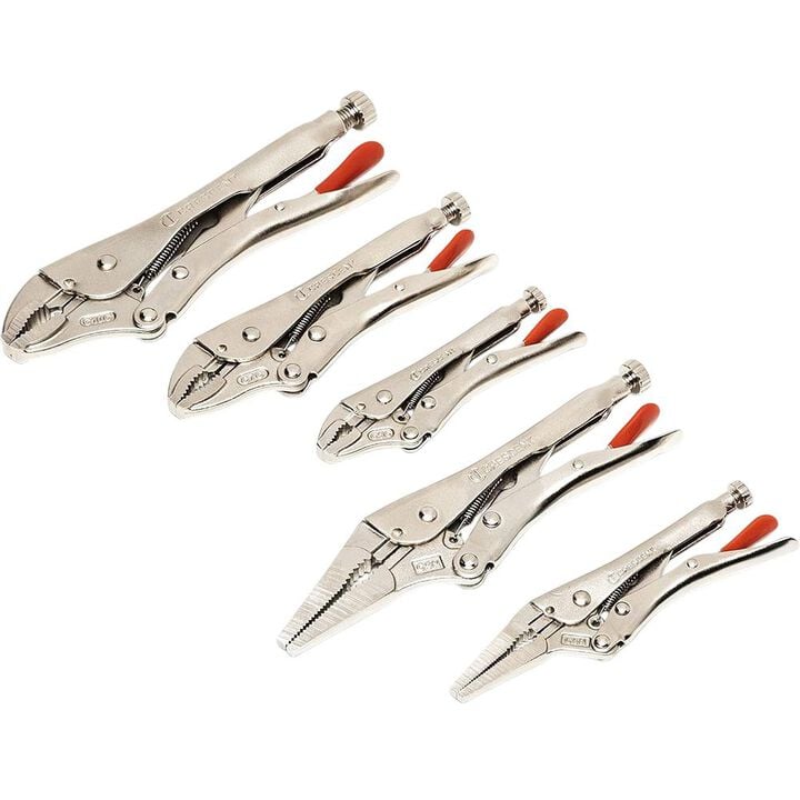 Crescent 5 Pc Curved and Long Nose Locking Plier Set