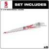 Milwaukee 6 in. 5 TPI SAWZALL Blades 5PK, small image number 2