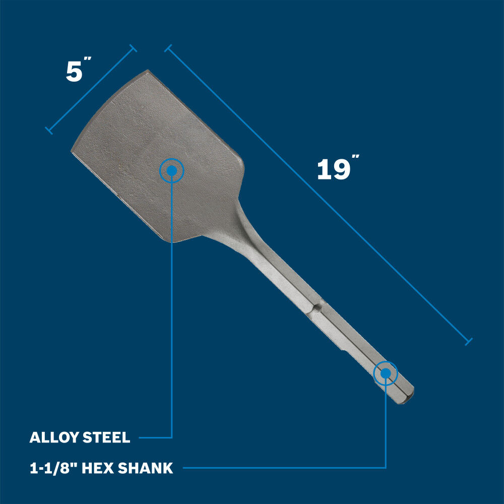 Bosch 19 Inch 5 Inch Asphalt Cutter 1-1/8 Inch Hex Hammer Steel, large image number 2
