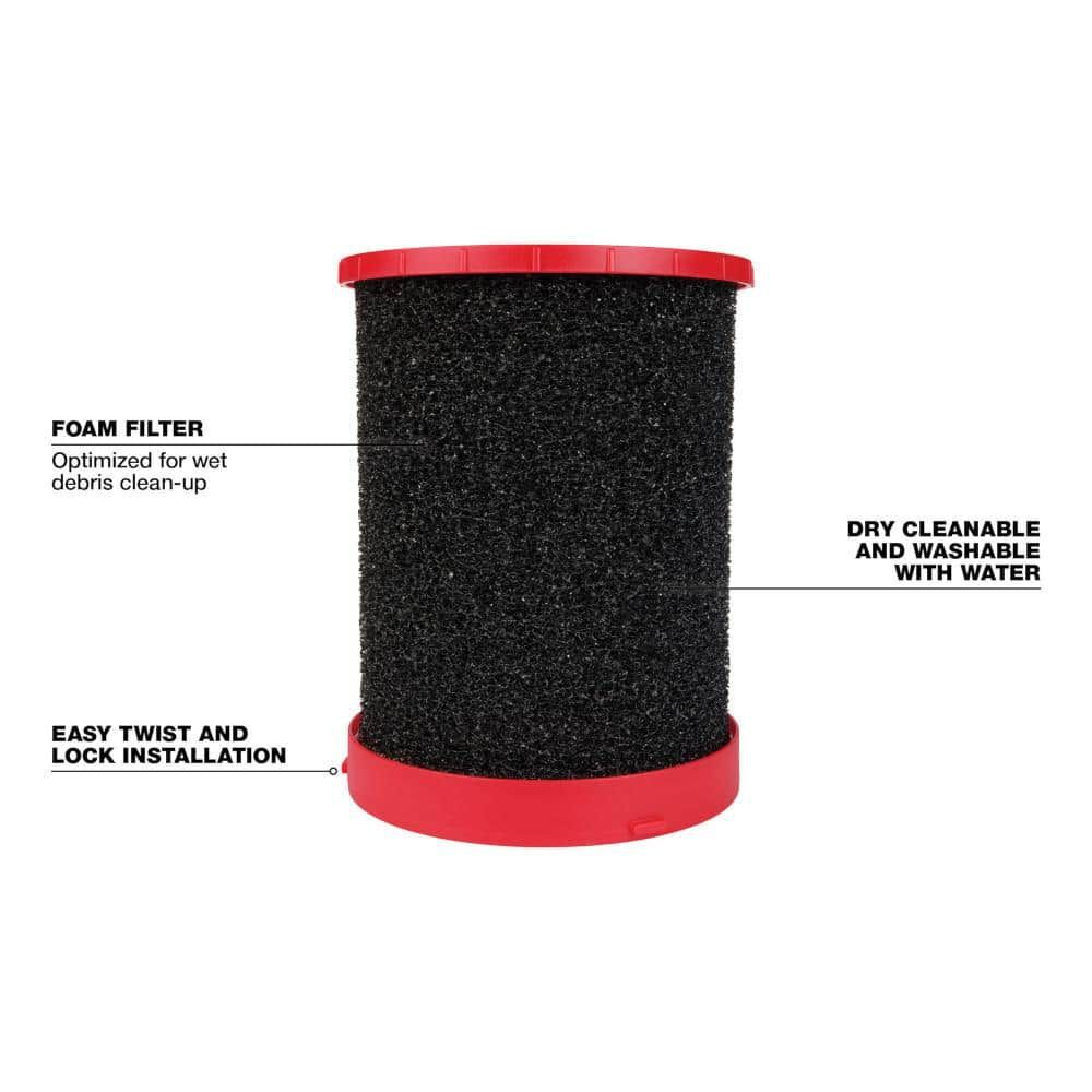 Milwaukee 2-Piece HEPA Filter and Foam Wet Filter Kit, large image number 5