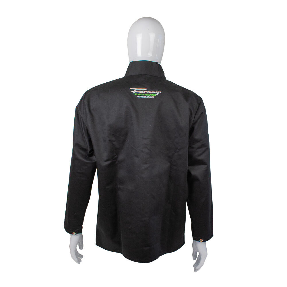 Forney Industries Flame Retardant Light-Duty Welding Jacket, Black, Medium, large image number 4