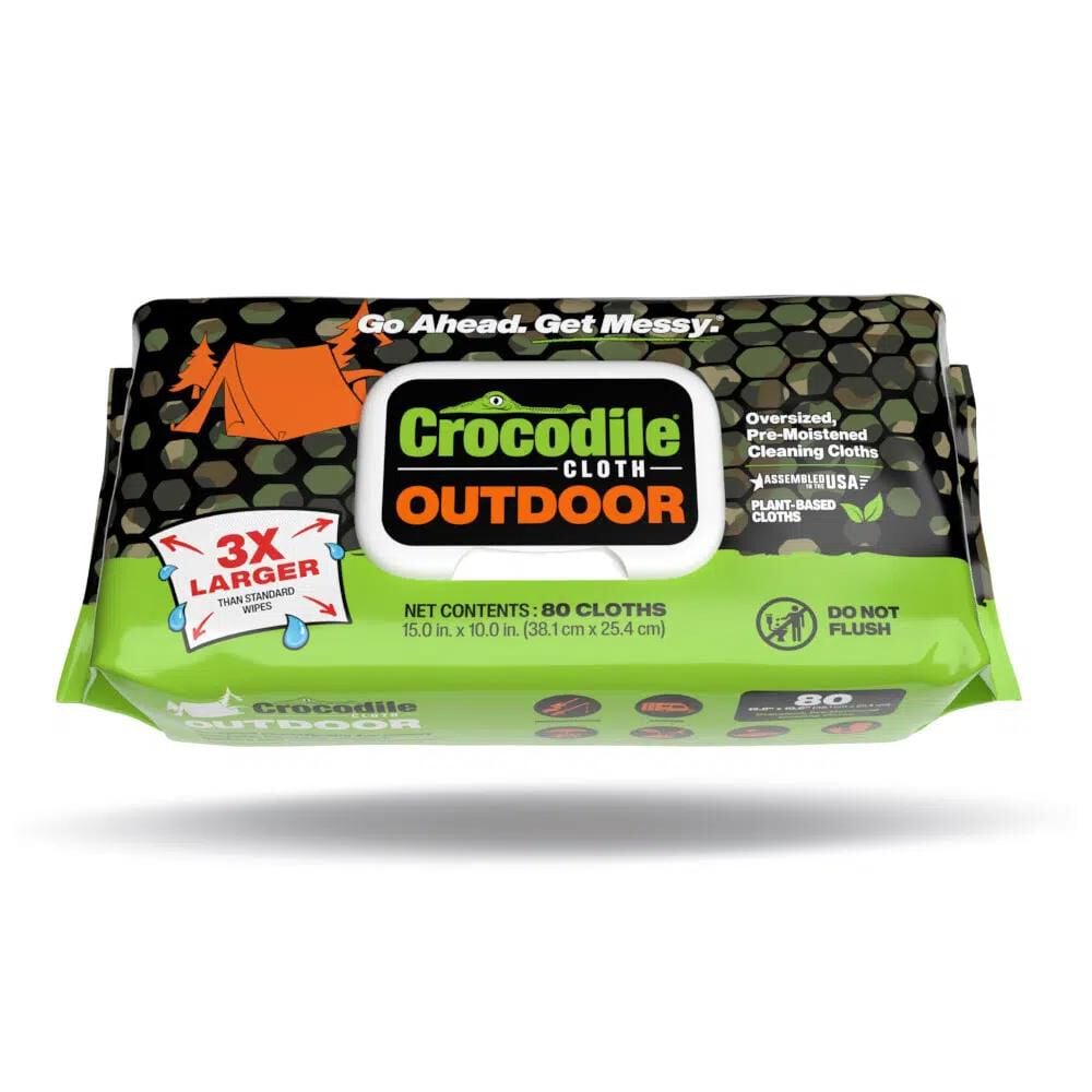 Crocodile Cloth Outdoor Huge Plant-Based Cleaning Cloths 1 Pack/80 Cloths, large image number 1
