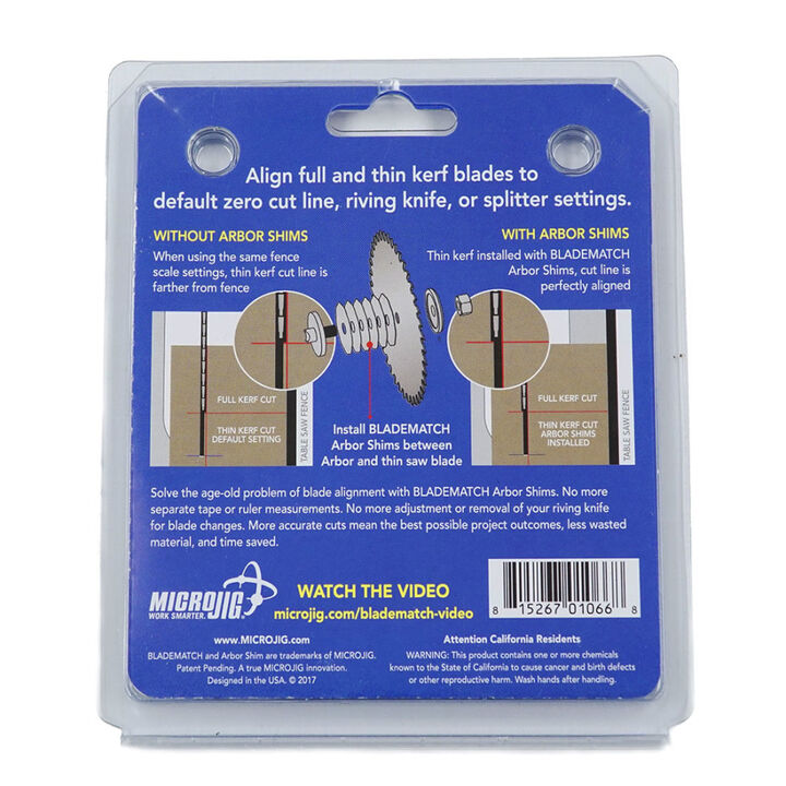 Microjig Blade Match Arbor Shims 6pk, large image number 8