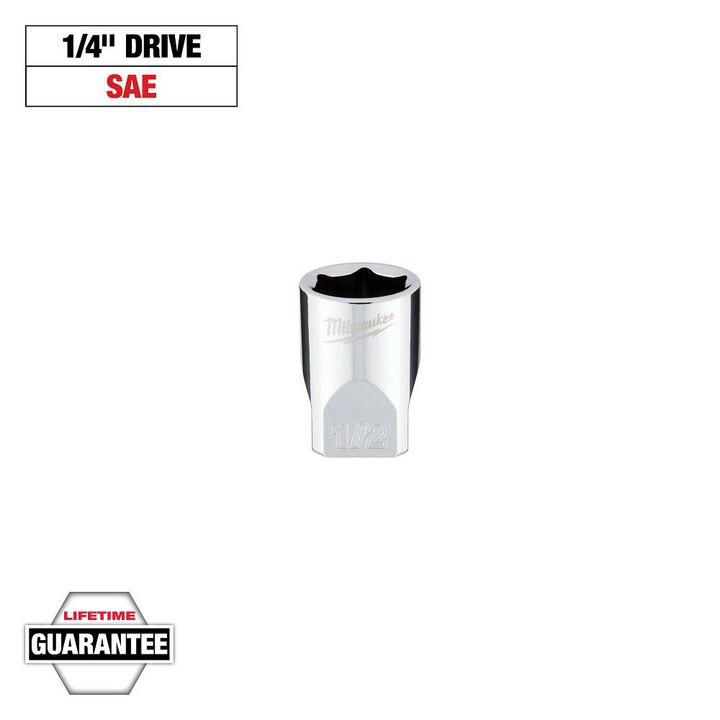 Milwaukee 1/4 in. Drive 1/2 in. SAE 6-Point Socket, large image number 8