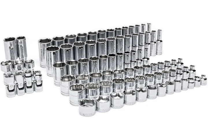 GEARWRENCH 1/2, 3/8, 1/4 Inch Ratchet and Drive Tool Set, SAE and Metric Socket Set Bundle with Tray, large image number 15