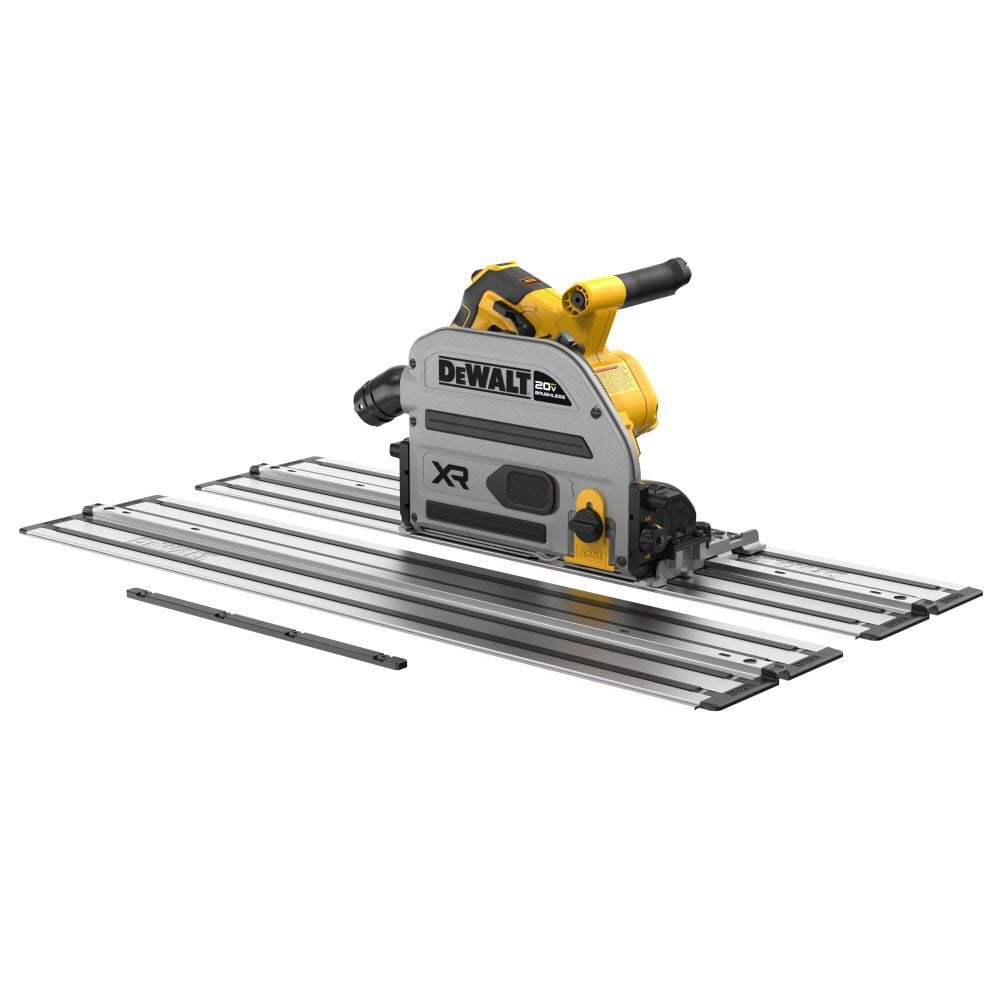 DEWALT 20V XR 6 1/2 Inch Track Saw (Bare Tool) with Two 30 Inch Tracks, large image number 1