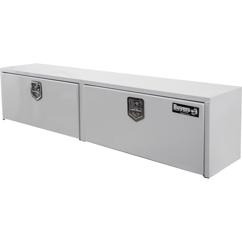 Buyers Products Company 18x16x72 Inch White Steel Topsider Truck Box, large image number 4