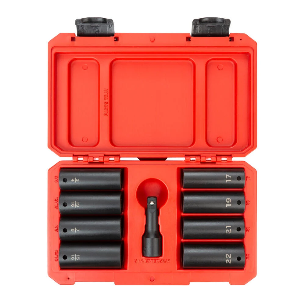 Tekton 1/2 Inch Drive Impact Lug Nut Socket Set with Case (9-Piece), large image number 1