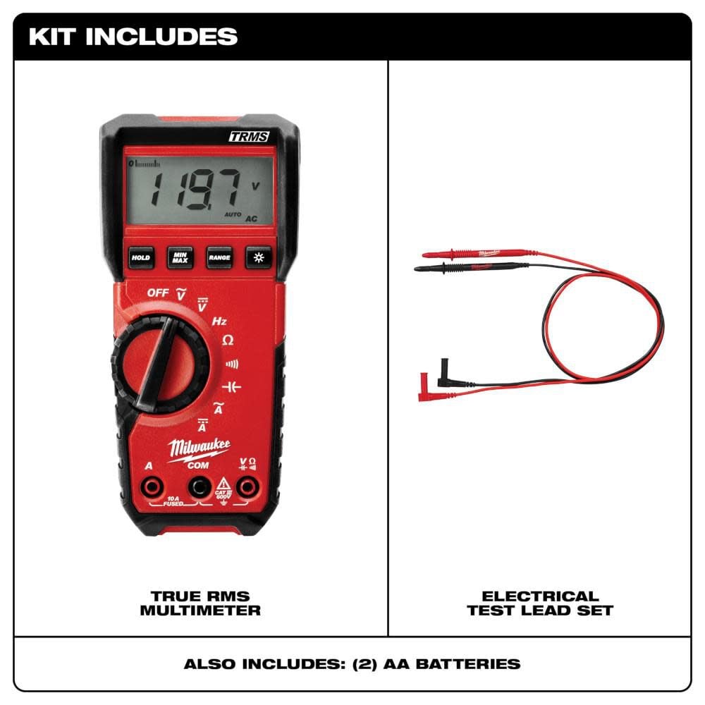 Milwaukee TrueRMS Digital Multimeter 221620 Acme Tools