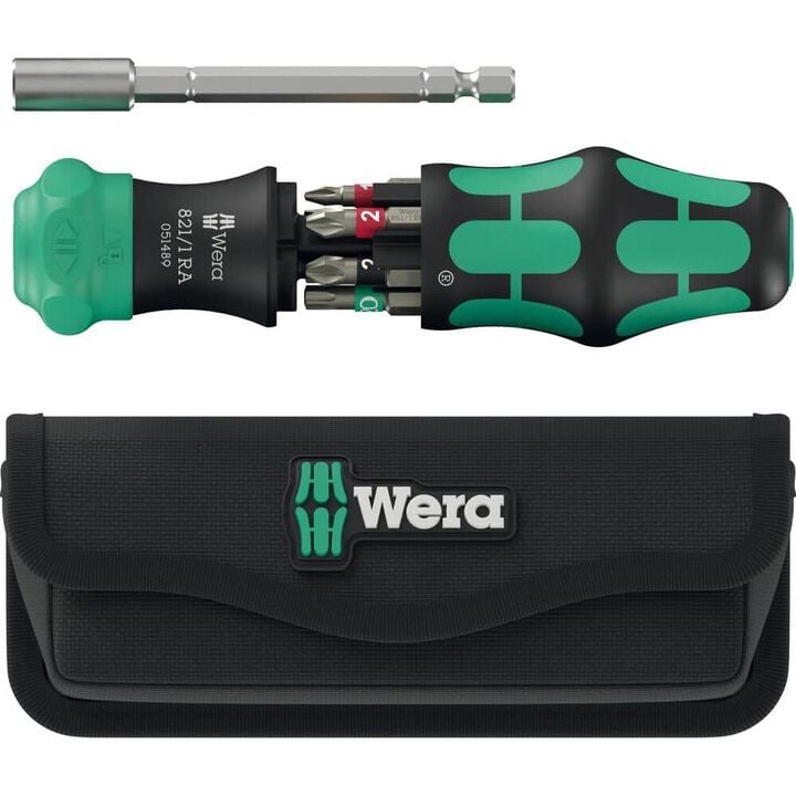 Wera Tools Kompakt 28 RA 1 Kraftform Screwdriver Bit Set with Pouch, 6 Pieces, large image number 0