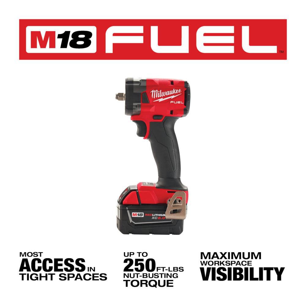 Milwaukee M18 FUEL 3/8inch Compact Impact Wrench with Friction Ring Kit, large image number 3