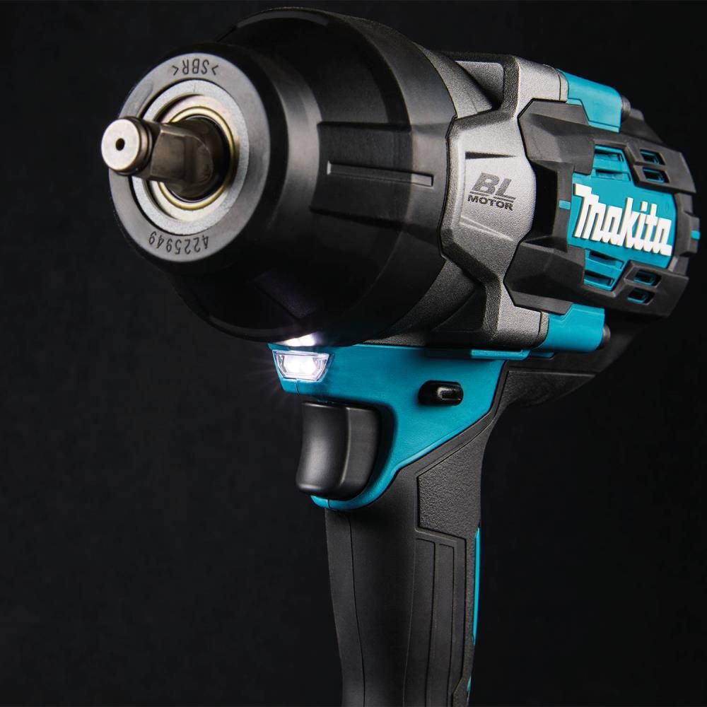 Makita 40V max XGT Brushless Cordless 4-Speed High-Torque 1/2 Inch Square Drive Impact Wrench 2.5Ah Kit with Friction Ring Anvil, large image number 12