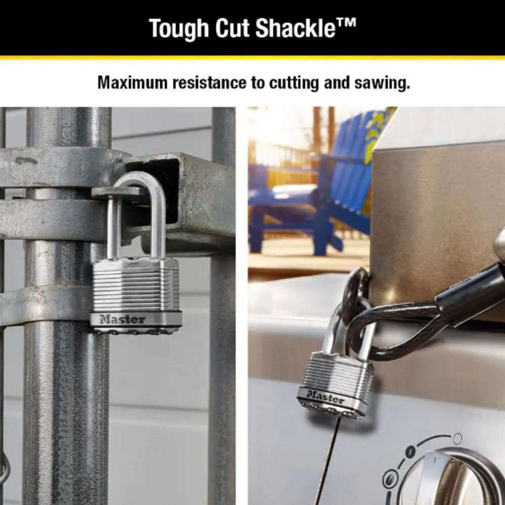 Master Lock 1-3/4 Inch Laminated Steel Body Ball Bearing Locking Padlock, large image number 6