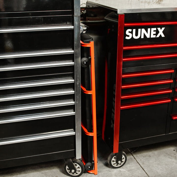 Sunex 4 Caster Creeper Black/Red, large image number 6