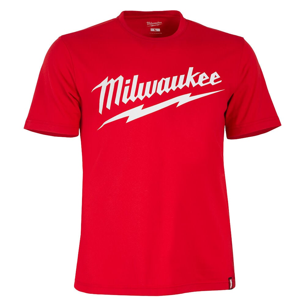 Milwaukee Logo Heavy Duty T Shirt Short Sleeve Red Size 2XL – 607R-2X