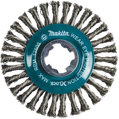 Makita X-LOCK 4-1/2in Carbon Steel Stringer Bead Twist Wire Wheel