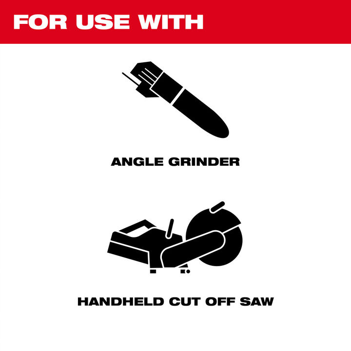 Milwaukee 9 Inch x 3/32 Inch x 7/8 Inch Performance+ Metal Cut Off Wheel Type 1, large image number 4