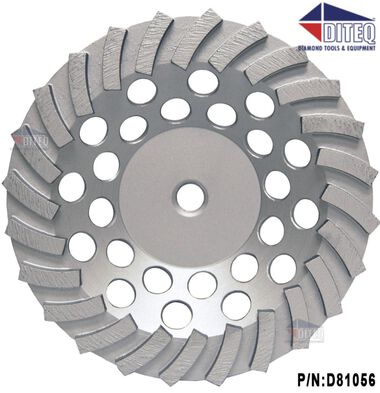 Diteq 7in Turbo Rim 24-Seg Diamond Cup Wheel 5/8in-11 Threaded