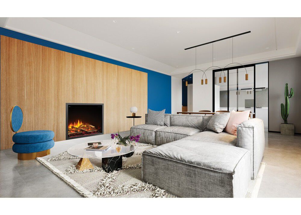 Napoleon Elevation Electric 42 Inch Single-Sided Built-In Fireplace Black, large image number 4