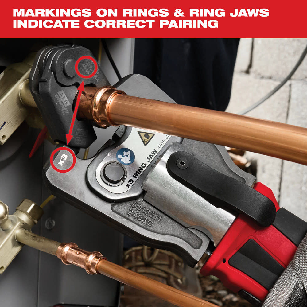 Milwaukee 1-5/8 Inch ZoomLock MAX and MaxiPro Pivoting Press Ring, large image number 5