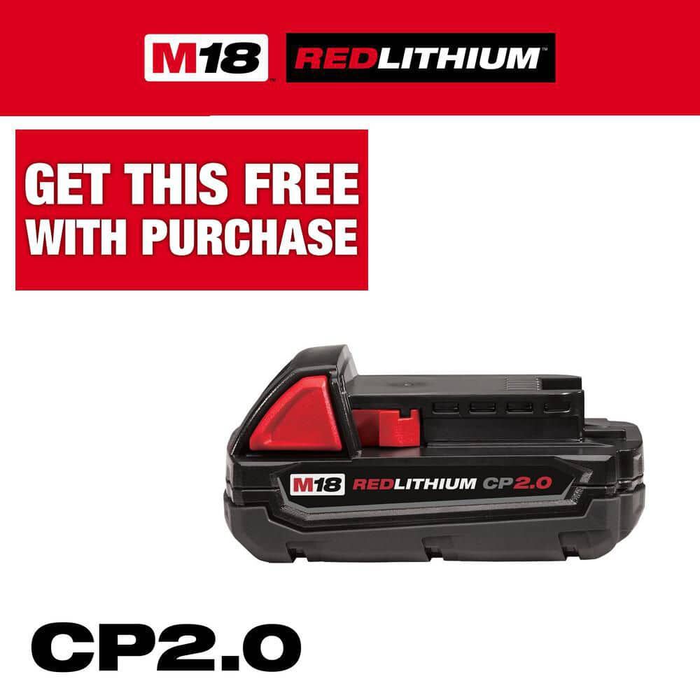 Milwaukee M18 Fuel 18 Gauge Brad Nailer and Redlithium CP2.0