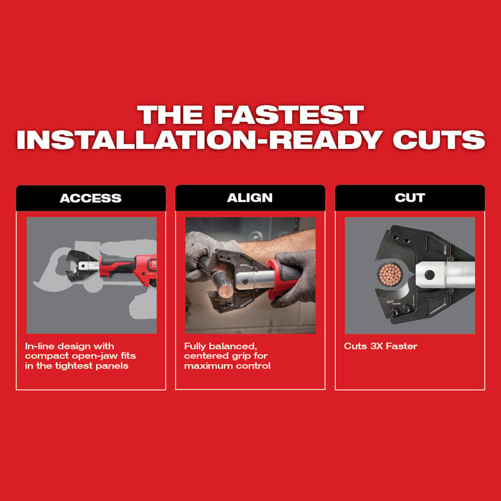Milwaukee M18 FORCE LOGIC Cable Cutter with 750 MCM Cu Jaws (Bare Tool), large image number 4